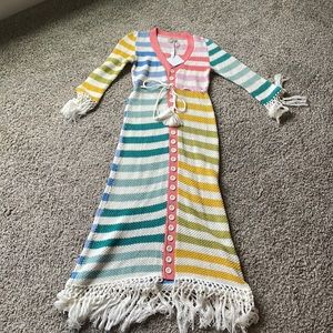 NWT Fillyboo Long Sleeve Sweater/ Crochet Dress Sz XS